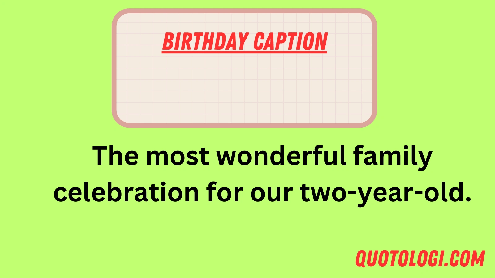 Birthday Caption