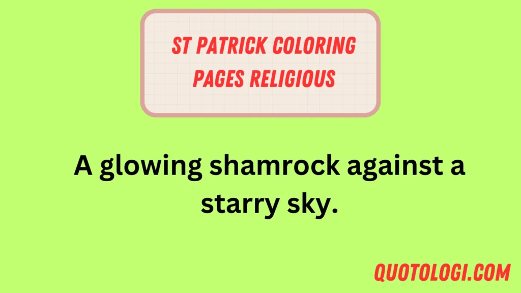 St Patrick Coloring Pages Religious