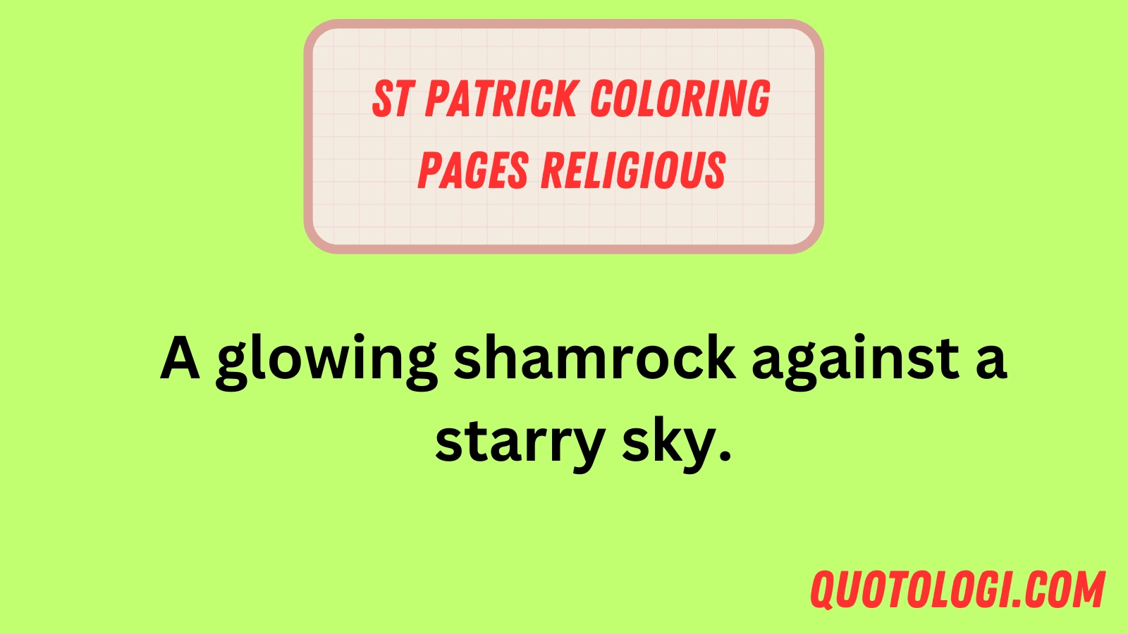 St Patrick Coloring Pages Religious