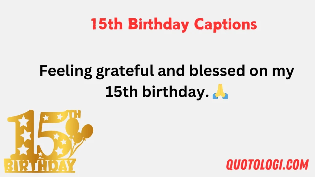 15th Birthday Captions