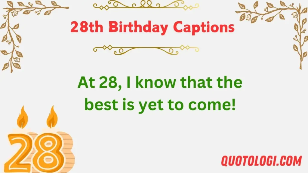 28th Birthday Captions