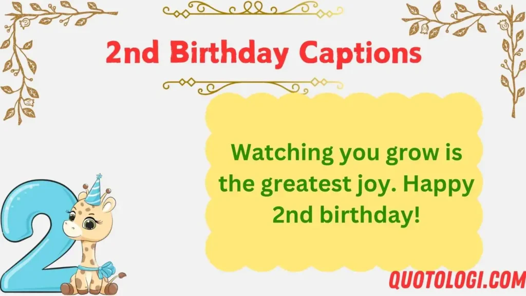 2nd Birthday Captions