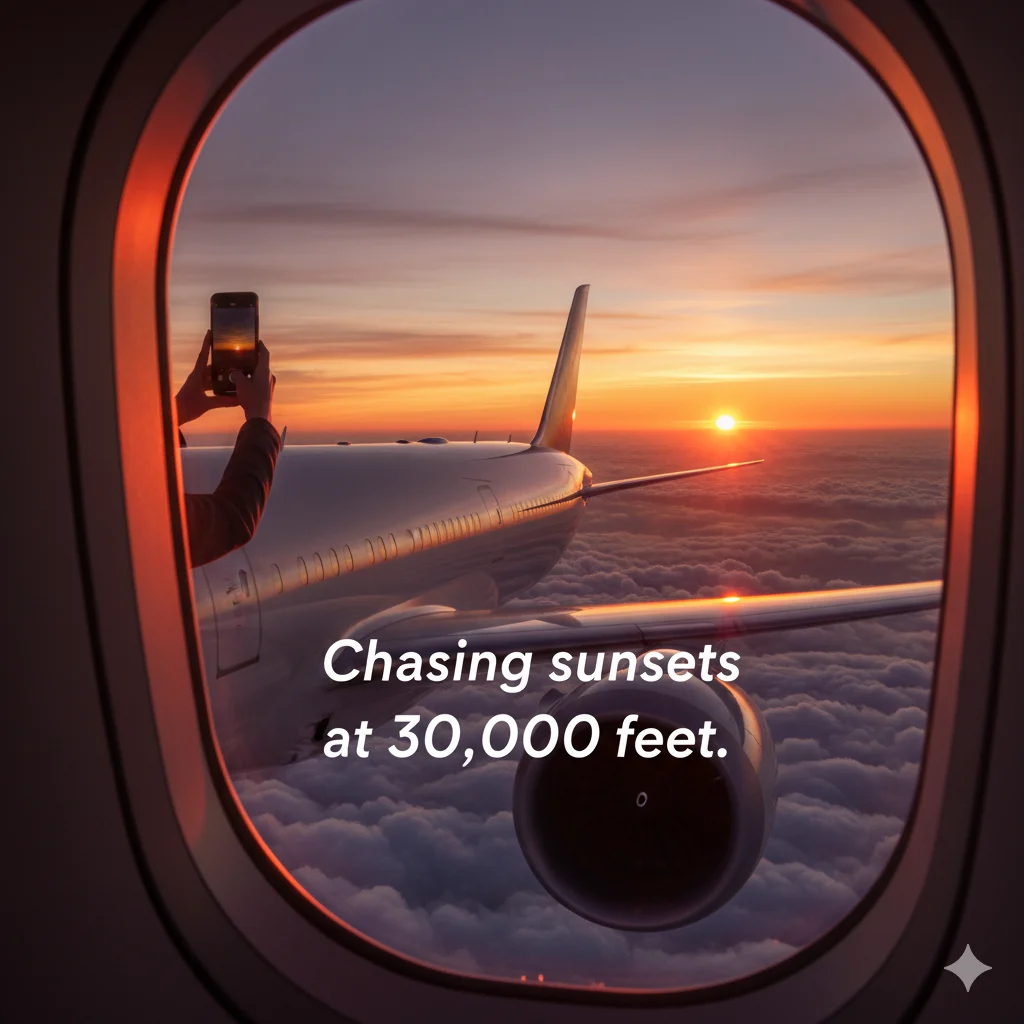 Airplane Captions for Instagram