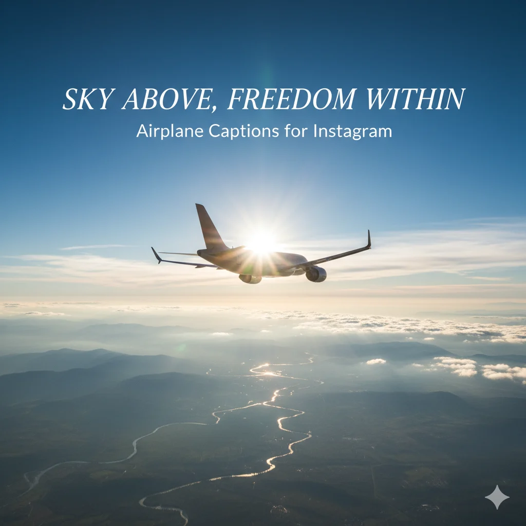 Airplane Captions for Instagram
