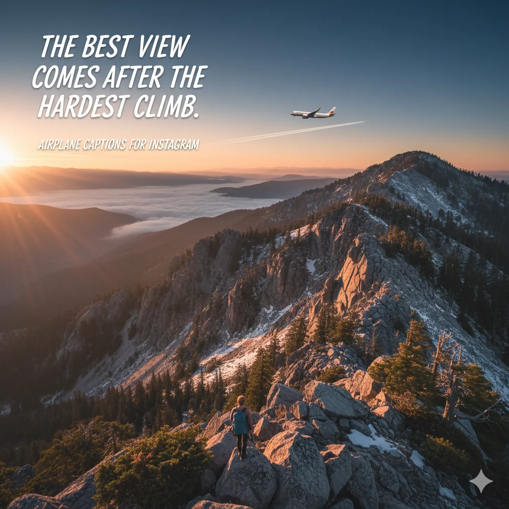 Airplane Captions for Instagram