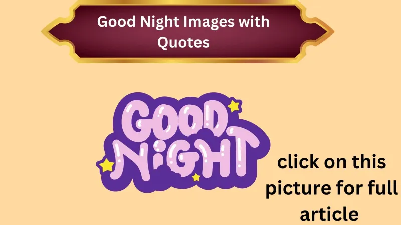 Good Night Images with Quotes