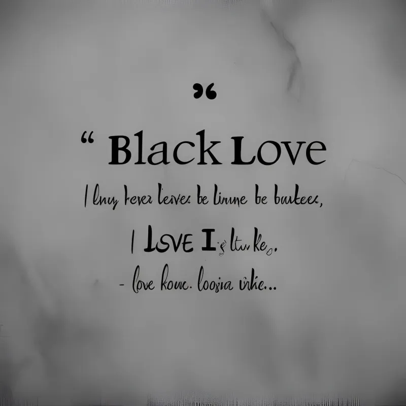 black love quotes