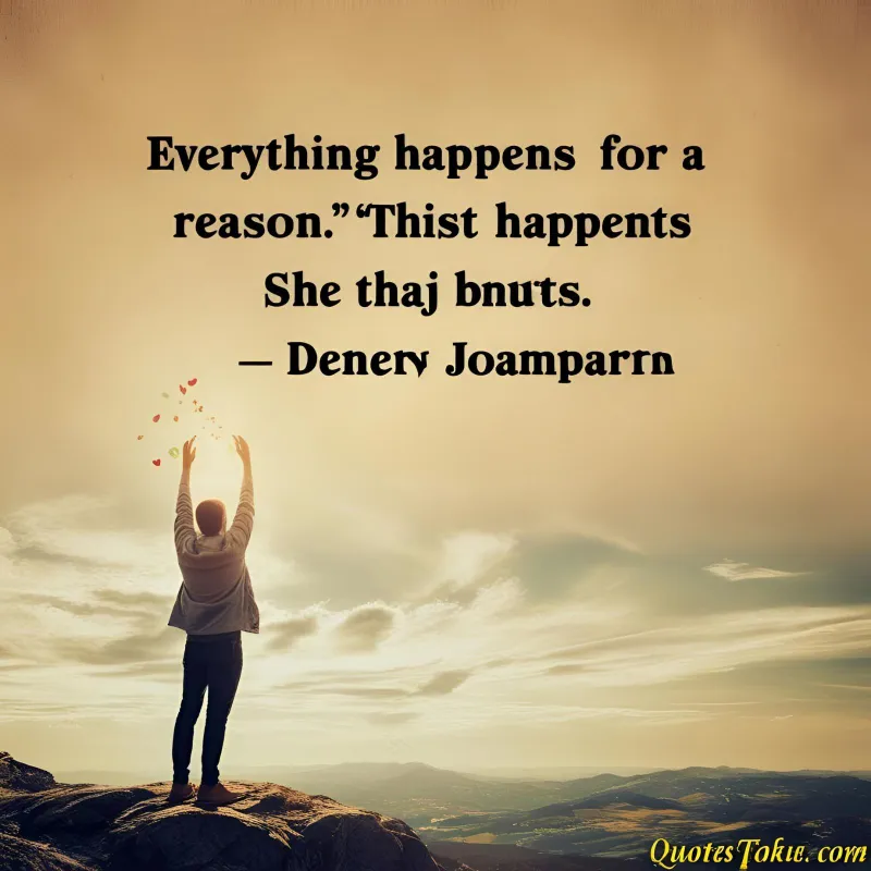 everything happens for a reason quotes