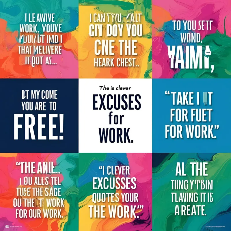 Clever Excuses Quotes for Work