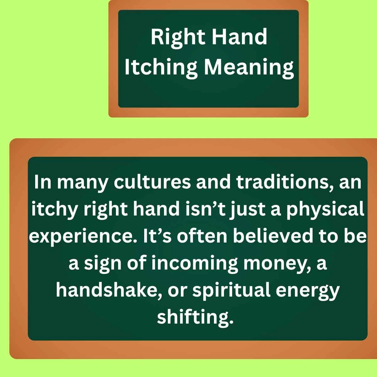 Right Hand Itching Meaning