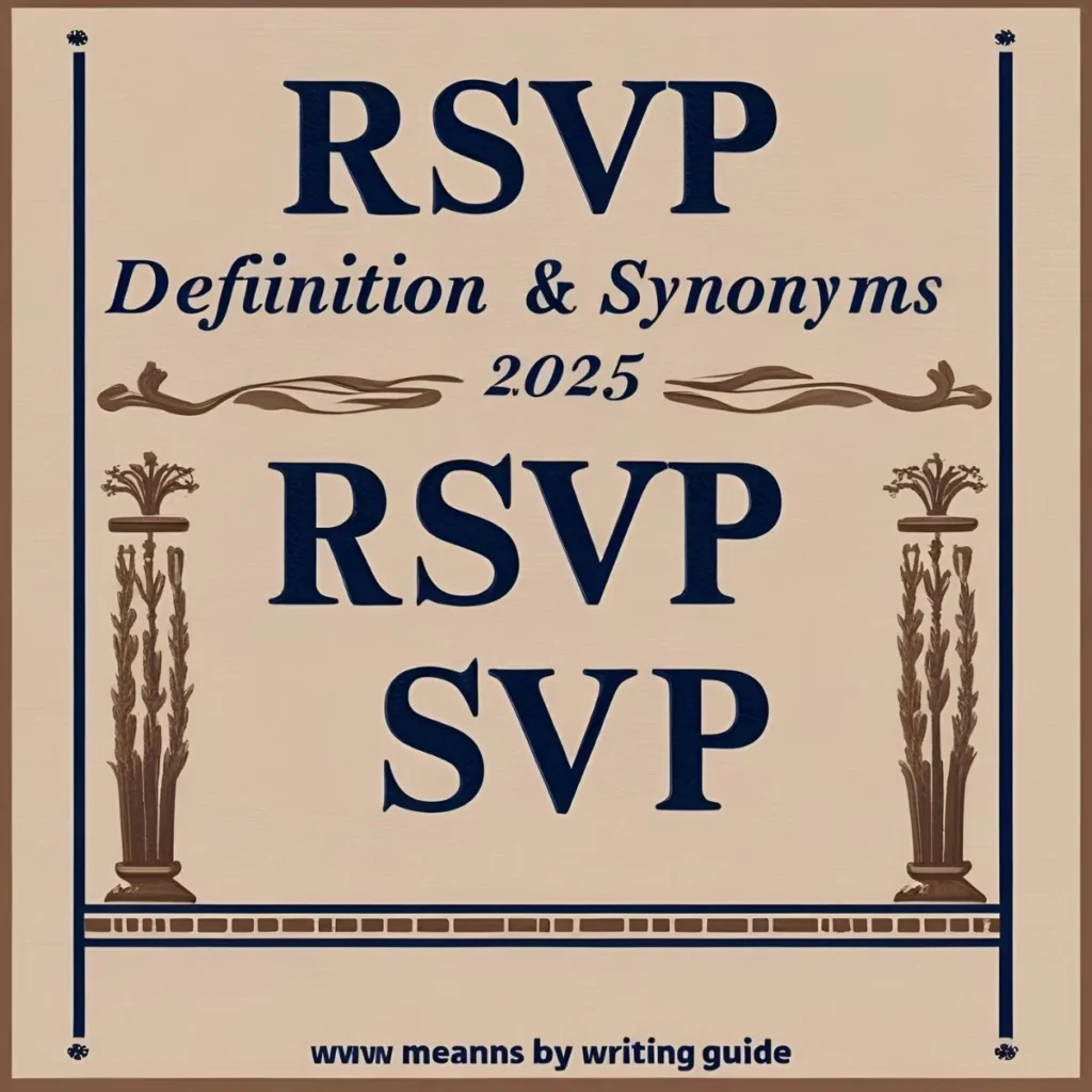 RSVP Meaning