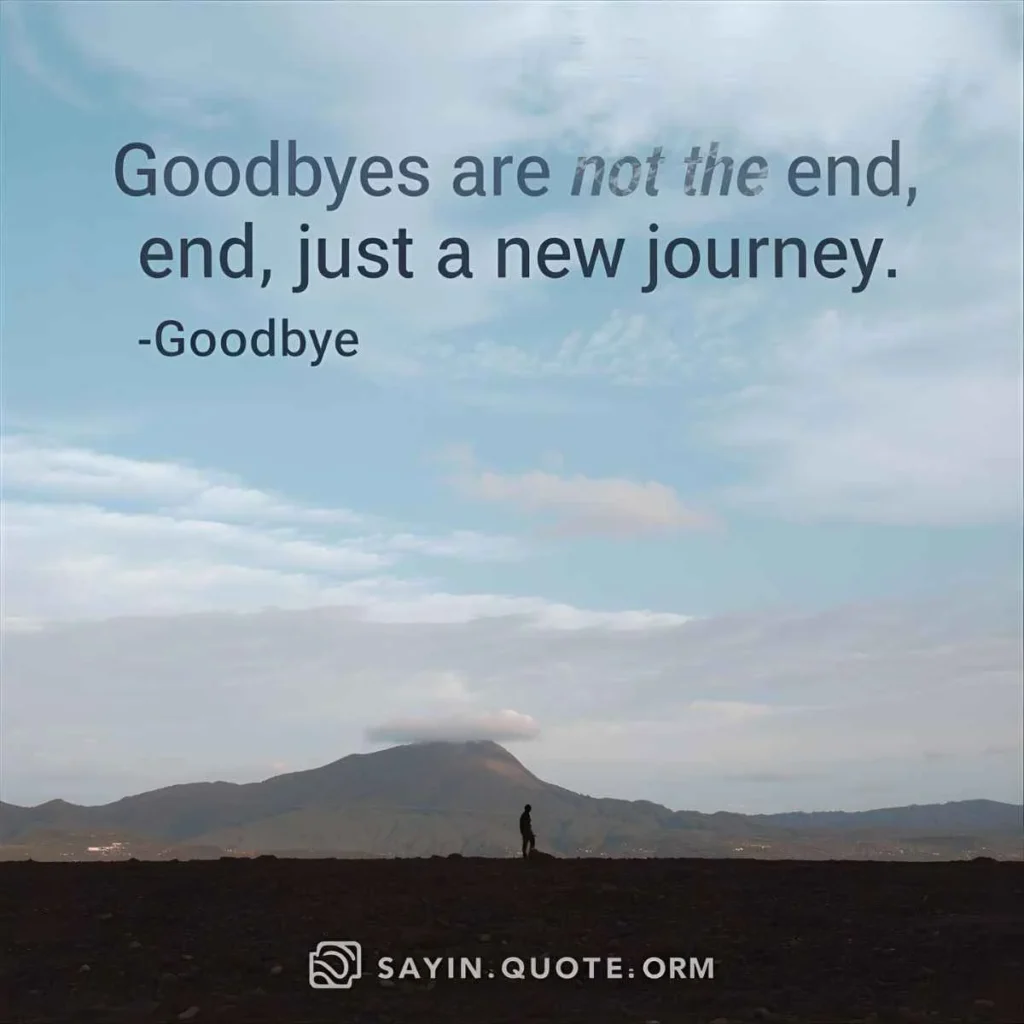 Saying Goodbye Quotes
